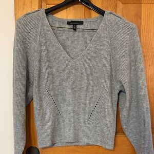 White House Black Market Heather Gray Sweater